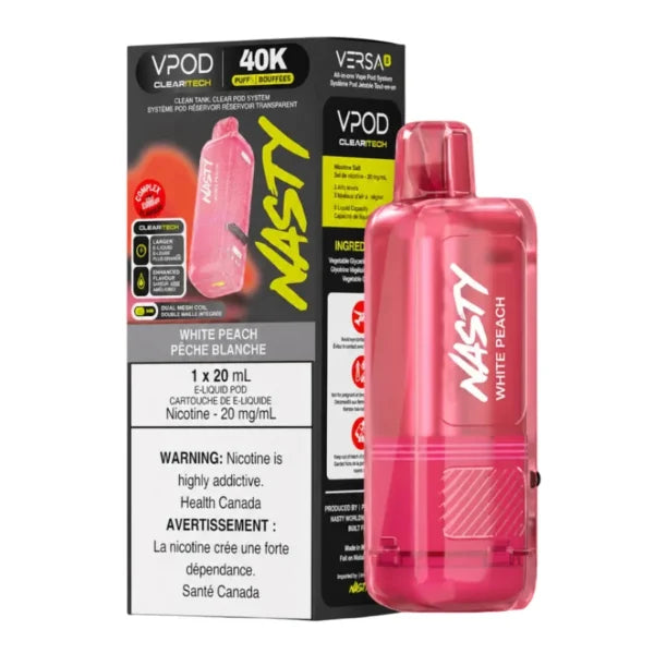 Versa X 20ml VPOD by Nasty White Peach