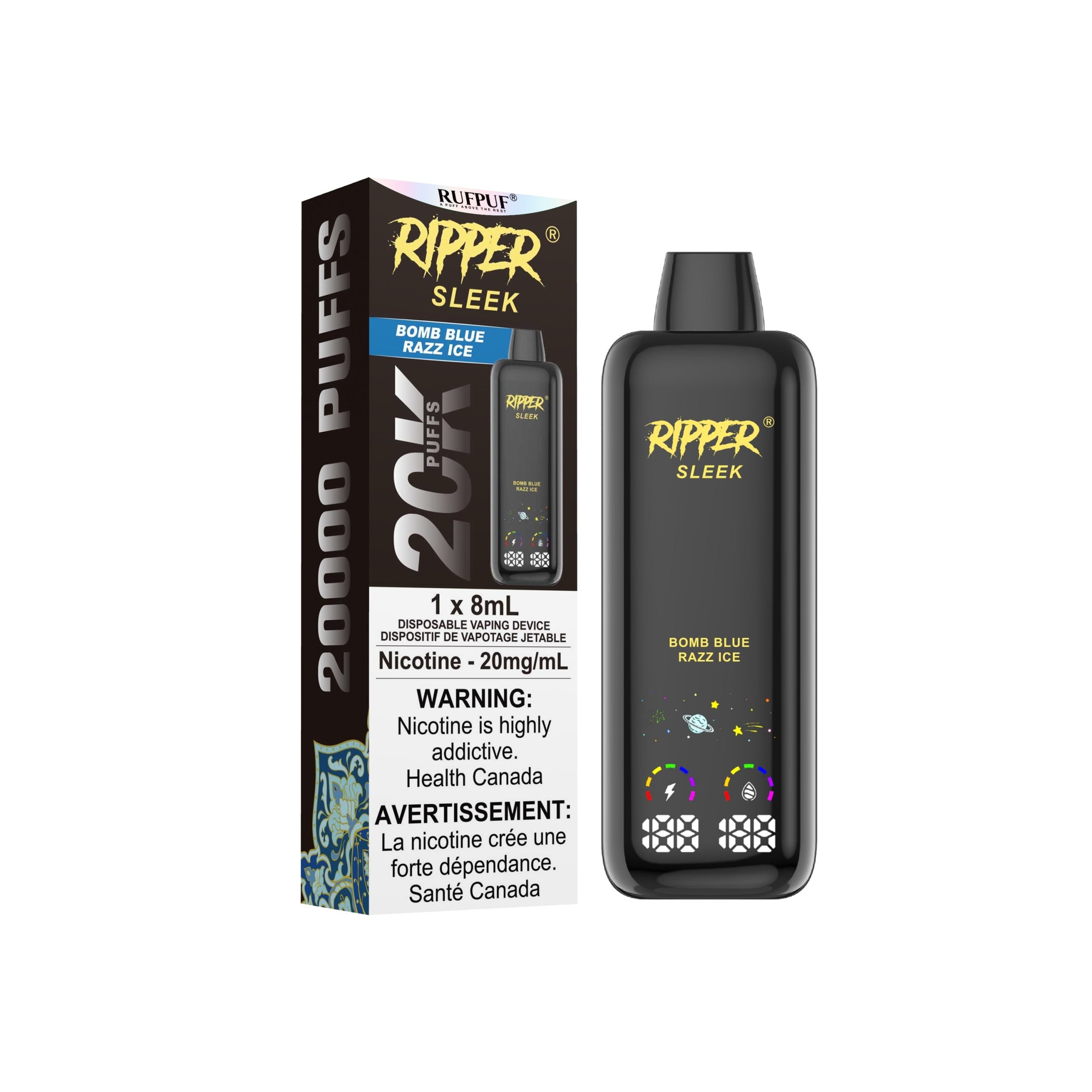 Ripper Sleek Bomb Blue Razz Ice 20k