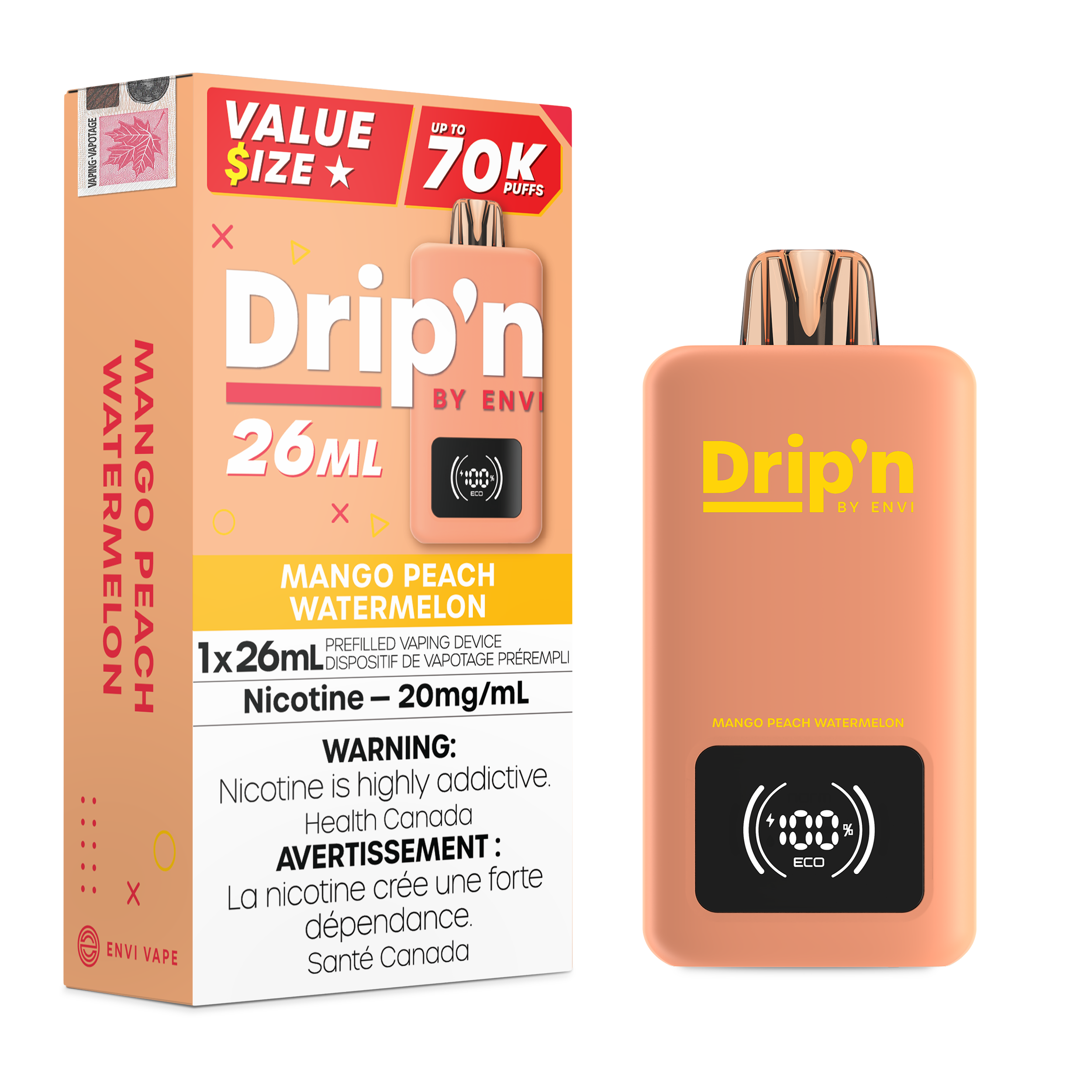 Drip'n 26ml 20mg 70k Mango Peach Watermelon