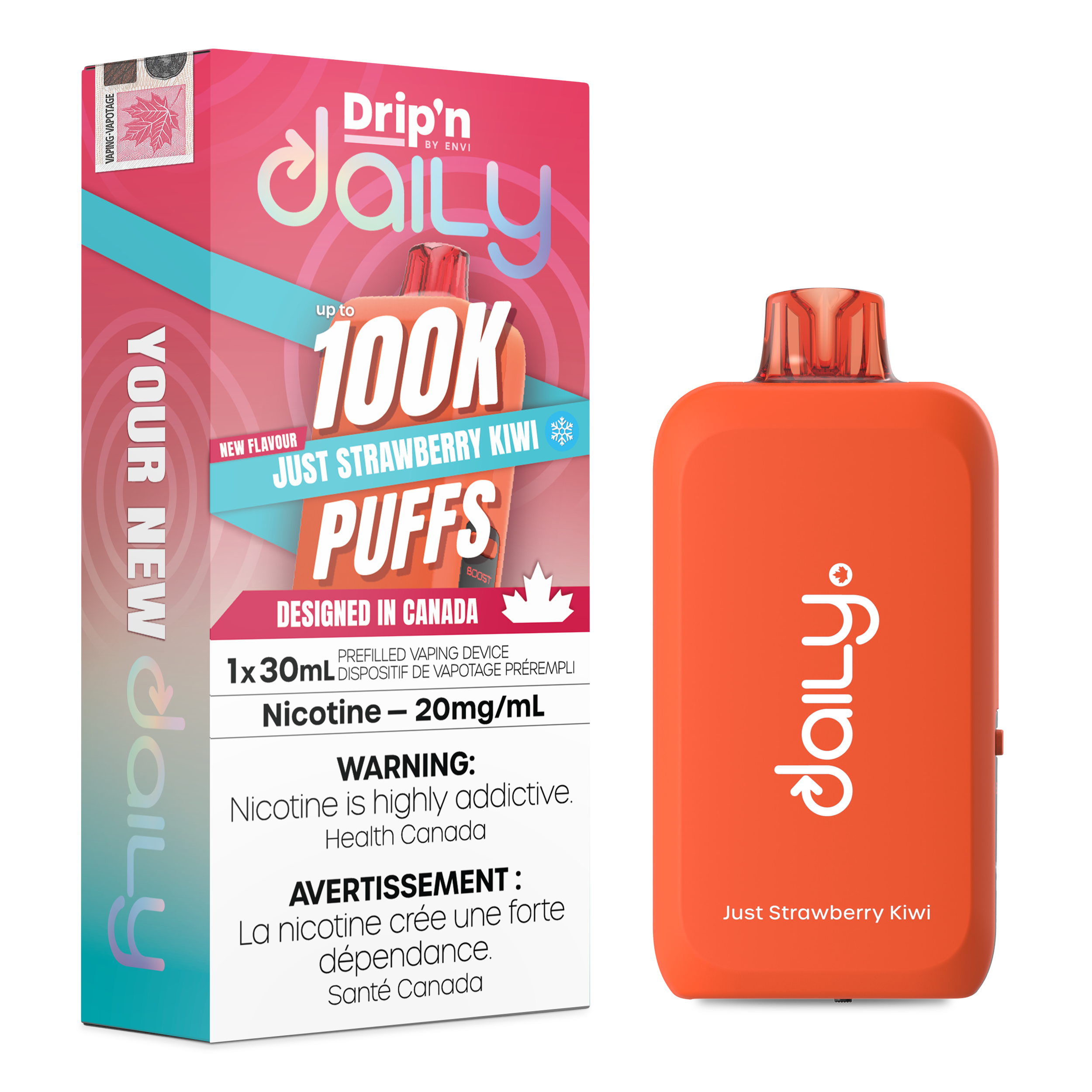 Drip'n Daily 100k Just Strawberry Kiwi