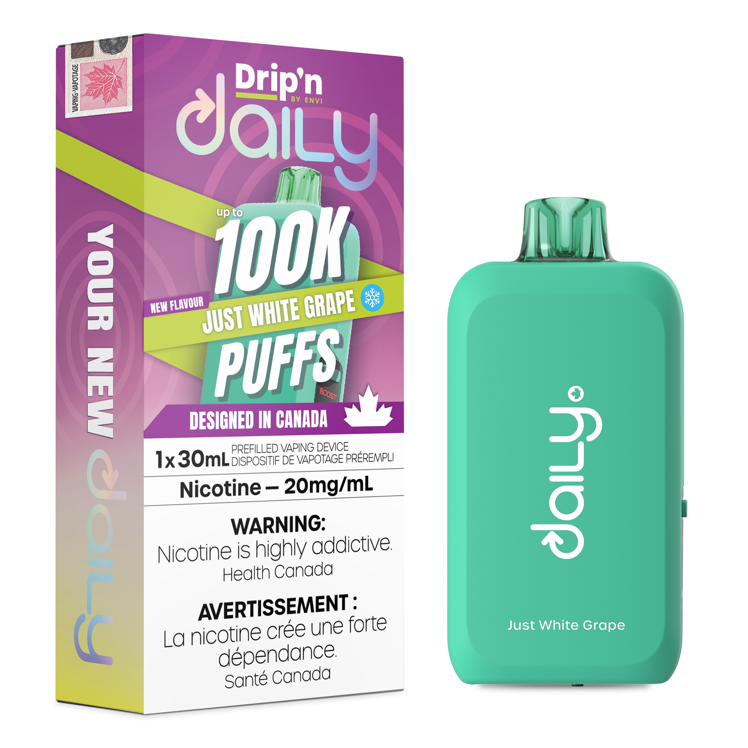 Drip'n Daily 100k Just White Grape