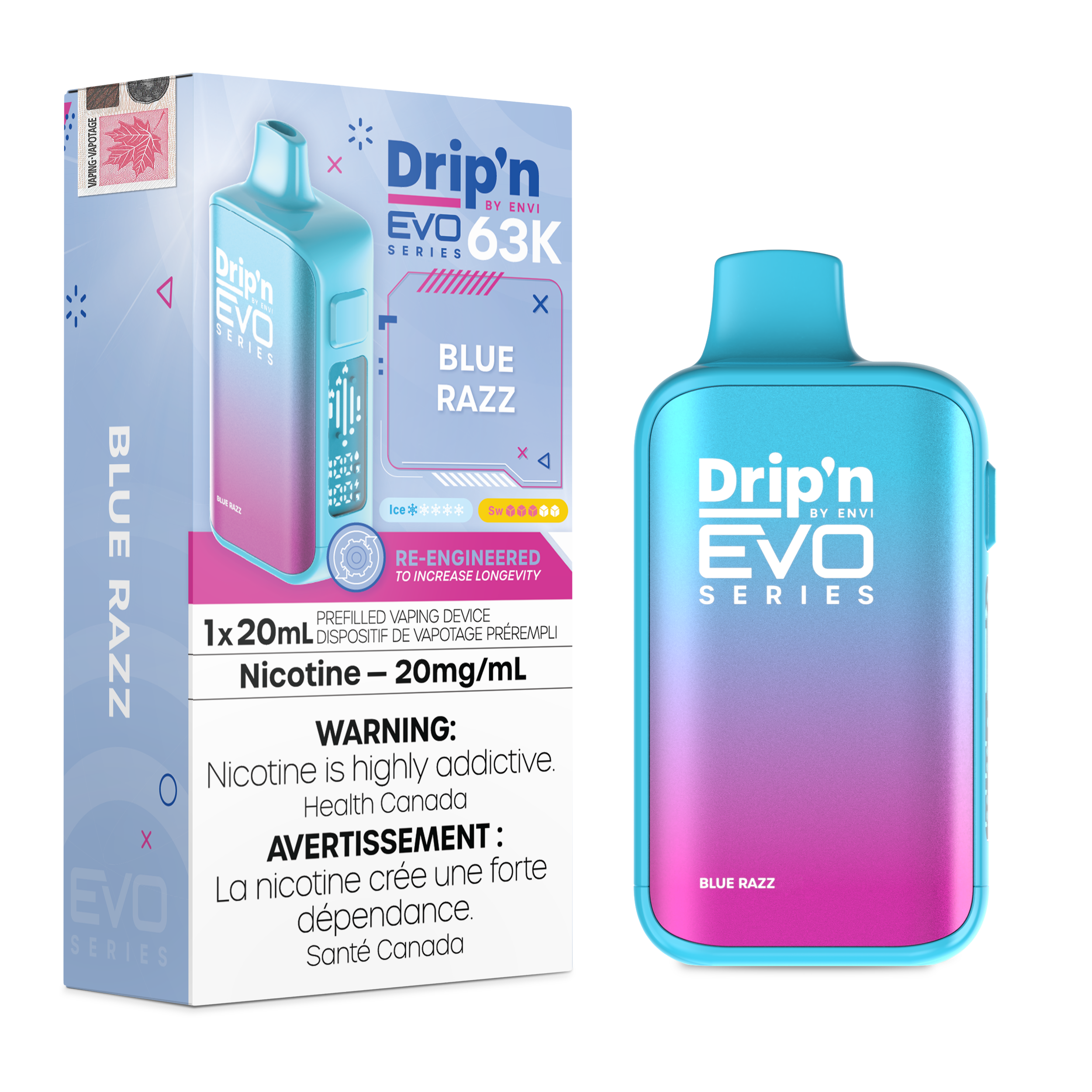 Drip'n Evo 63k Puffs Blue Razz
