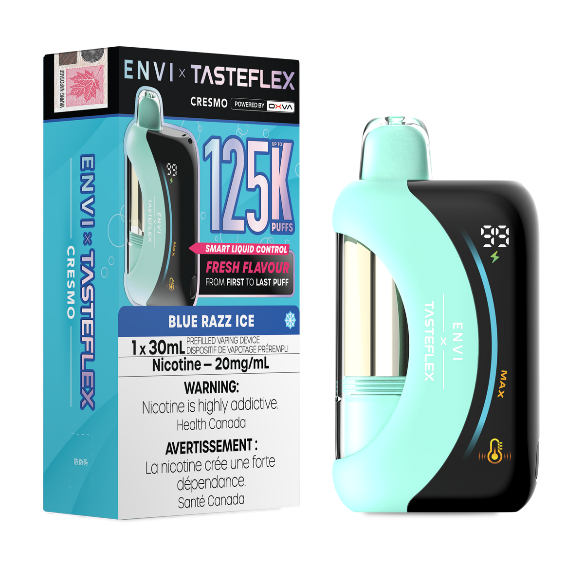 Envi x Tasteflex 125k Blue Razz Ice