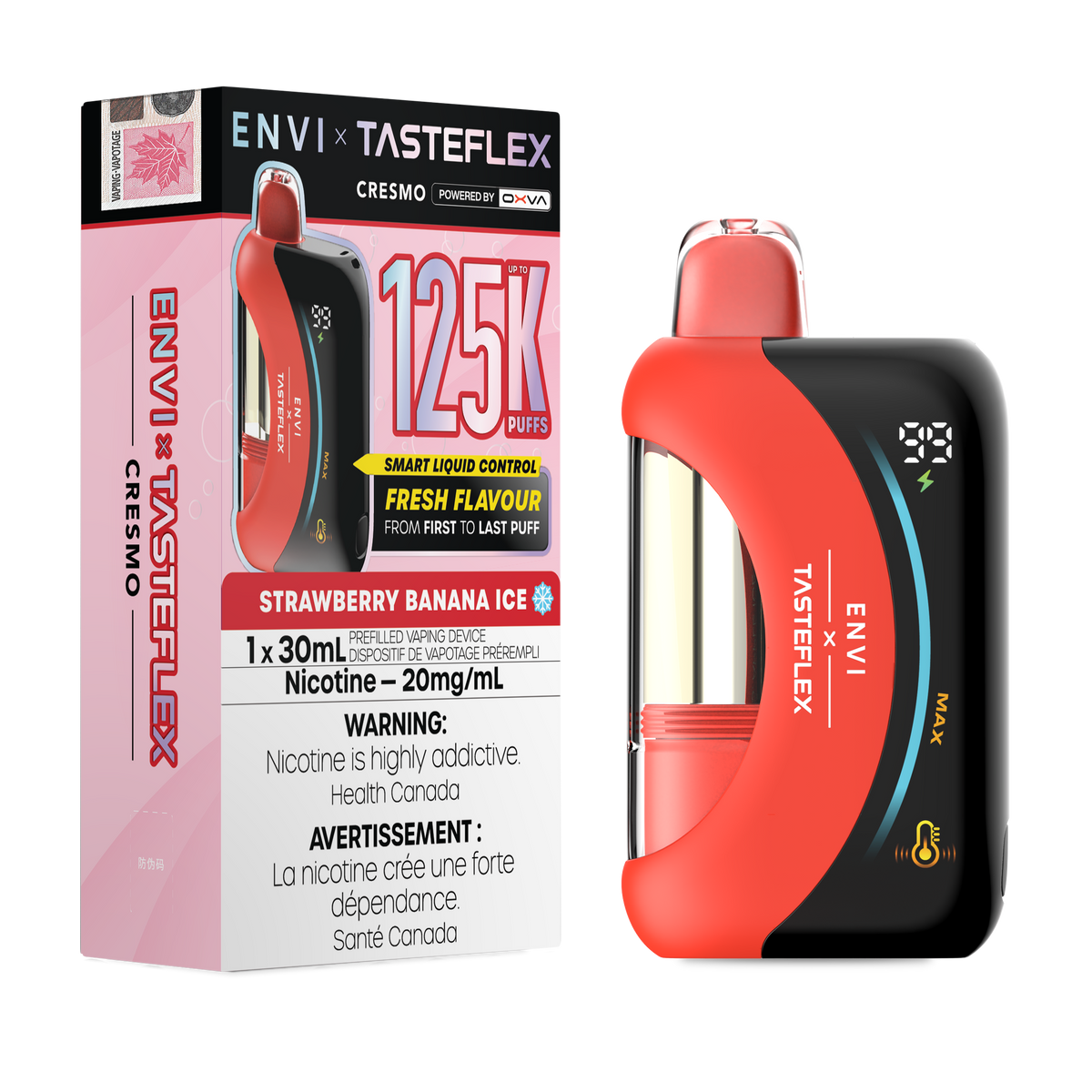 Envi x Tasteflex 125k Strawberry Banana Ice