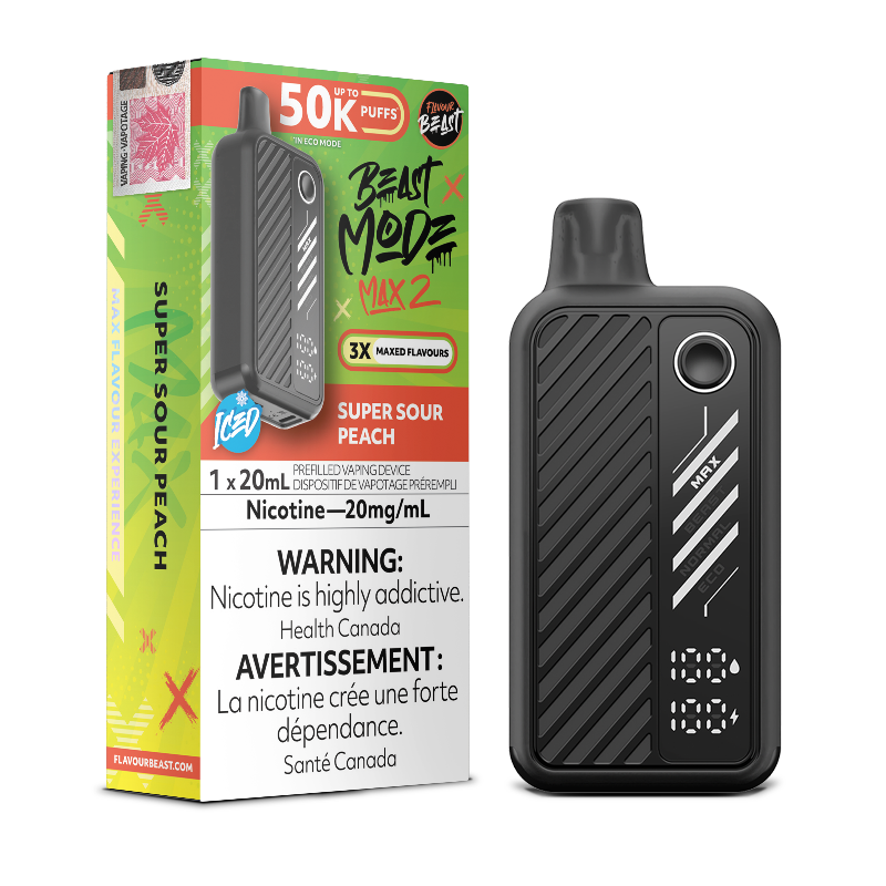 Flavour Beast Mode Max 2 50k Super Sour Peach
