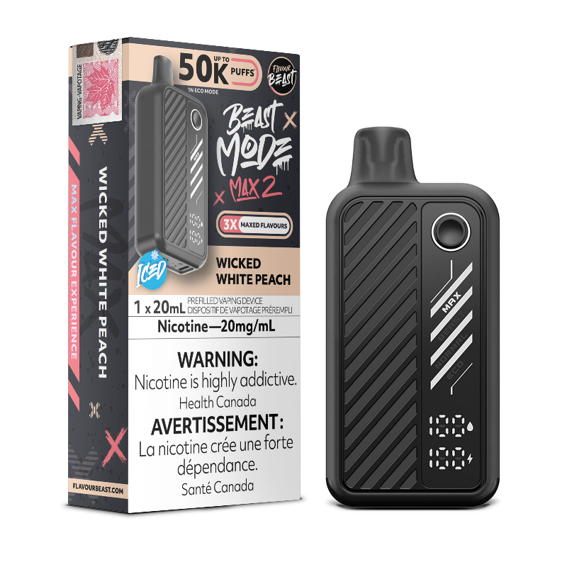 Flavour Beast Mode Max 2 50k Wicked Withe Peach