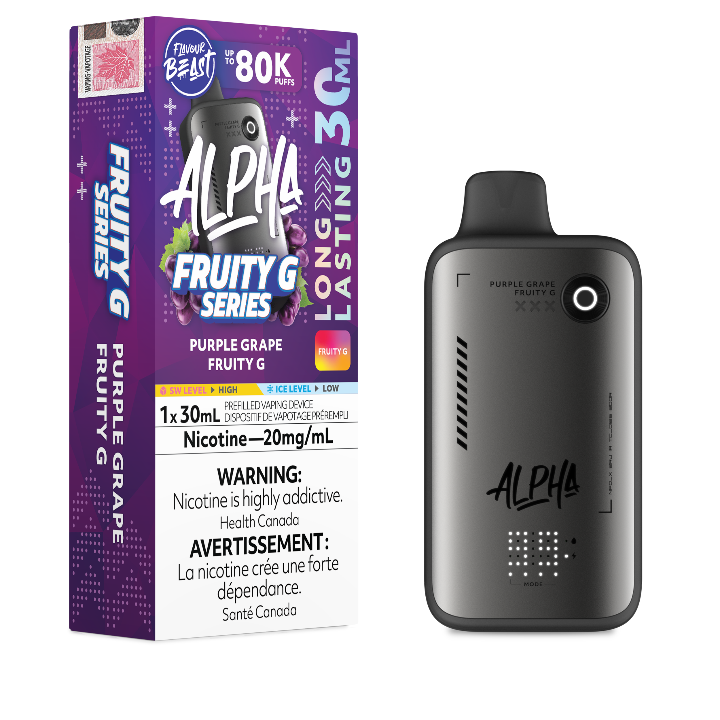 Flavour Beast Alphafruity G Purple Grape. 80k