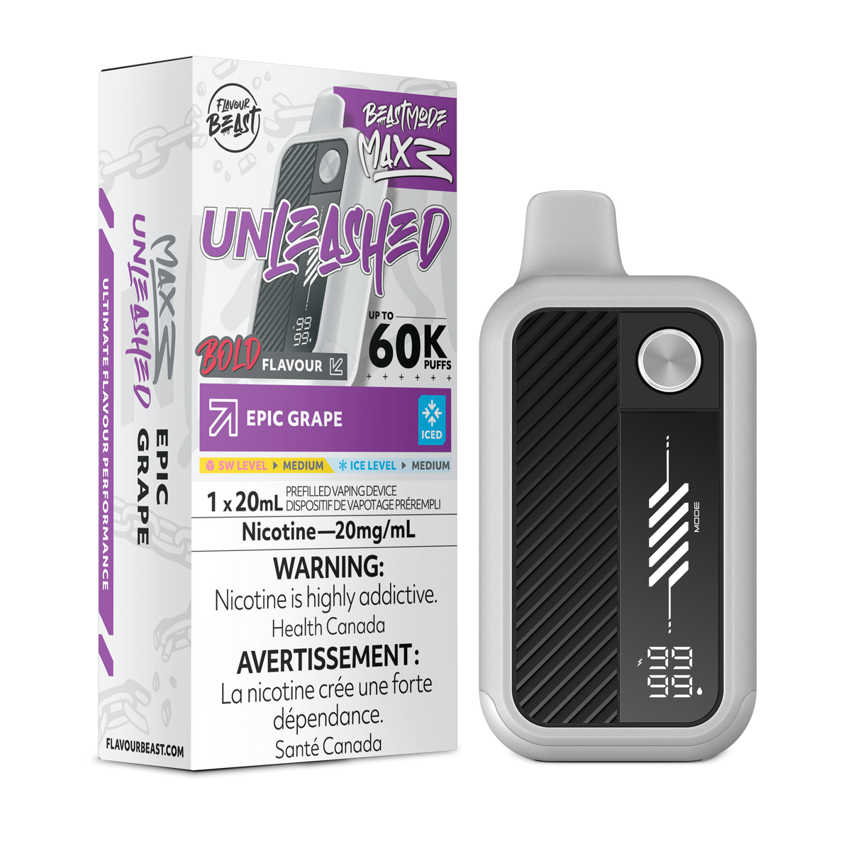 Flavour Beast Beast Mode Max 3 60k Epic Grape