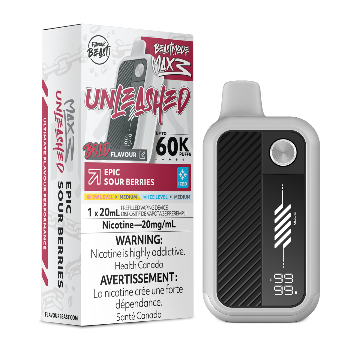 Flavour Beast Beast Mode Max 3 60k Epic Sour Berries