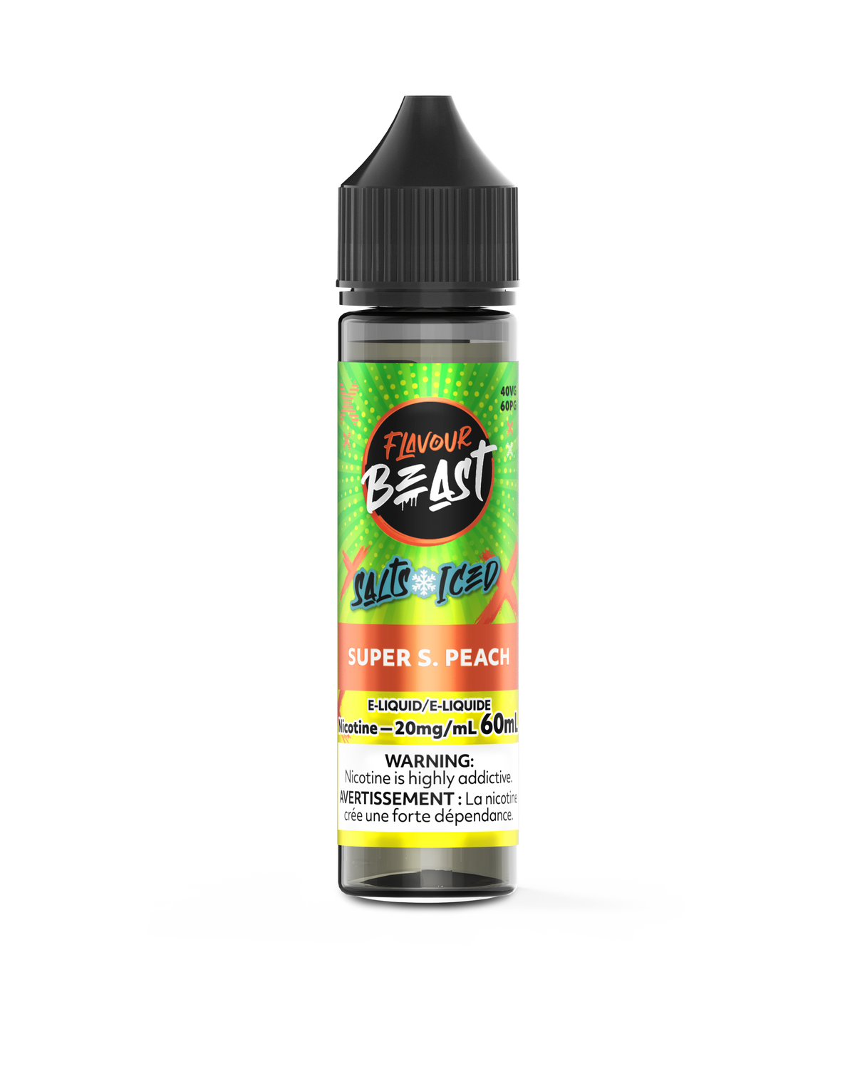 Flavour Beast E-juice 60ml 20mg Super Sour Peach