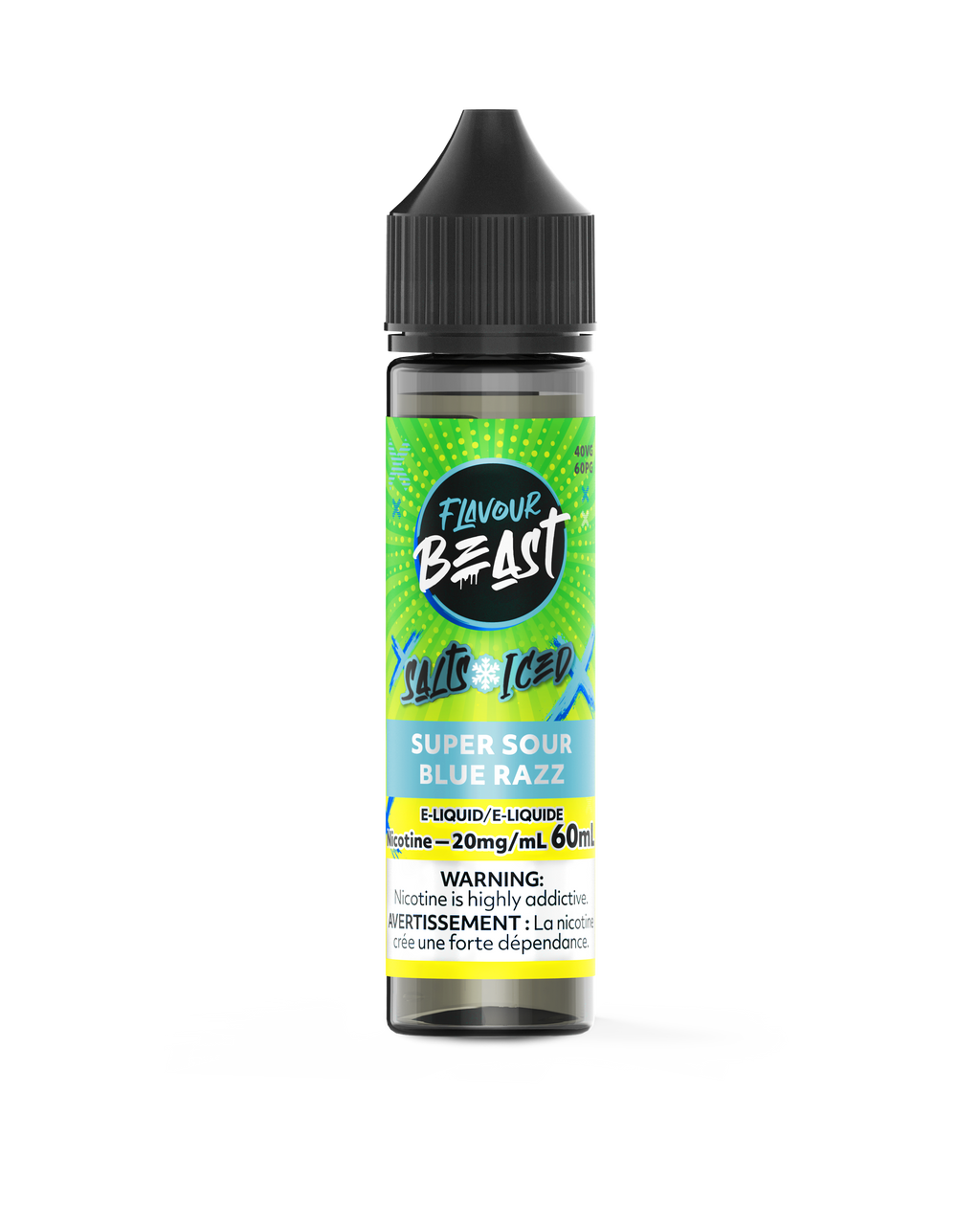 Flavour Beast E-juice 60ml 20mg Super Sour Blue Razz