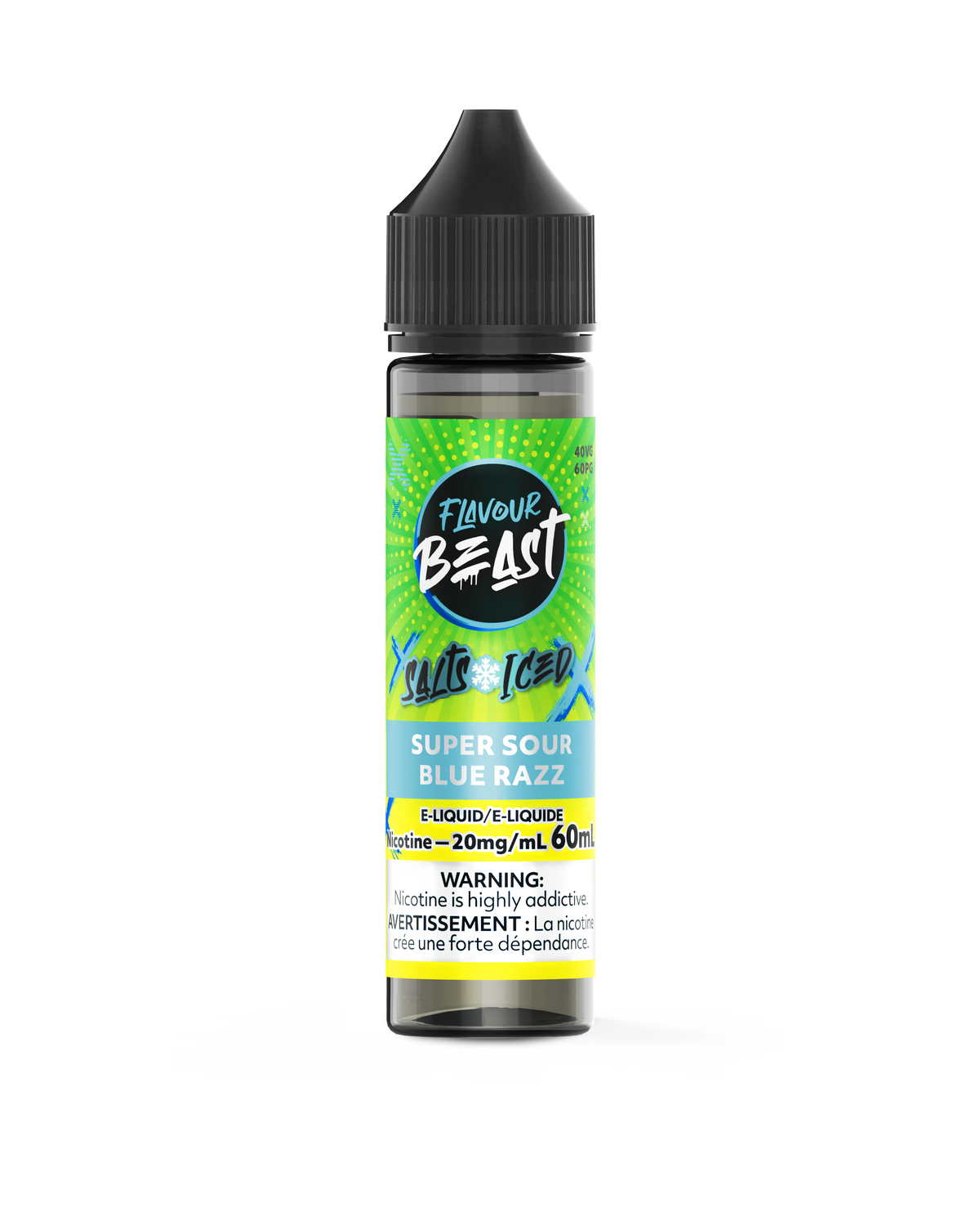 Flavour Beast E-juice 60ml 20mg Super Sour Blue Razz