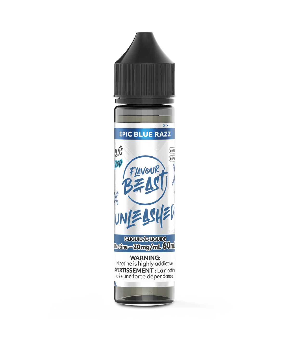 Flavour Beast E-juice 60ml Unleashed Epic Blue Razz 20mg
