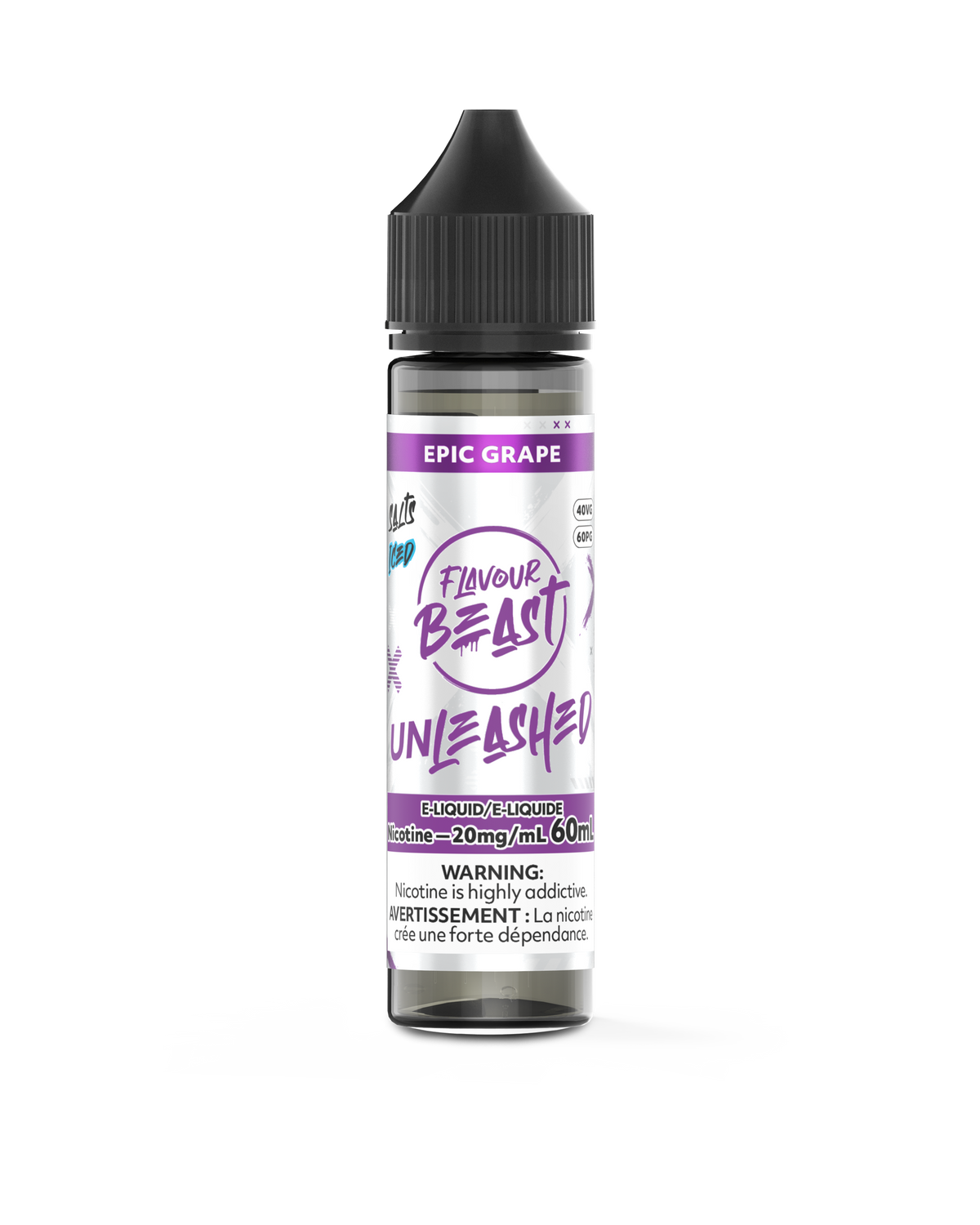 Flavour Beast E-juice 60ml Unleashed Epic Grape 20mg