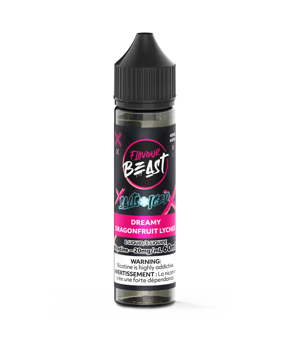 Flavour Beast E-juice 60ml 20mg Dreamy Dragonfruit Lychee Iced