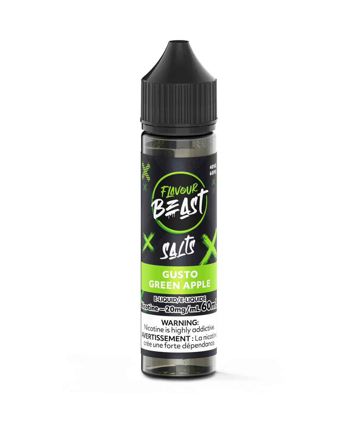 Flavour Beast E-juice 60ml 20mg Gusto Green Apple