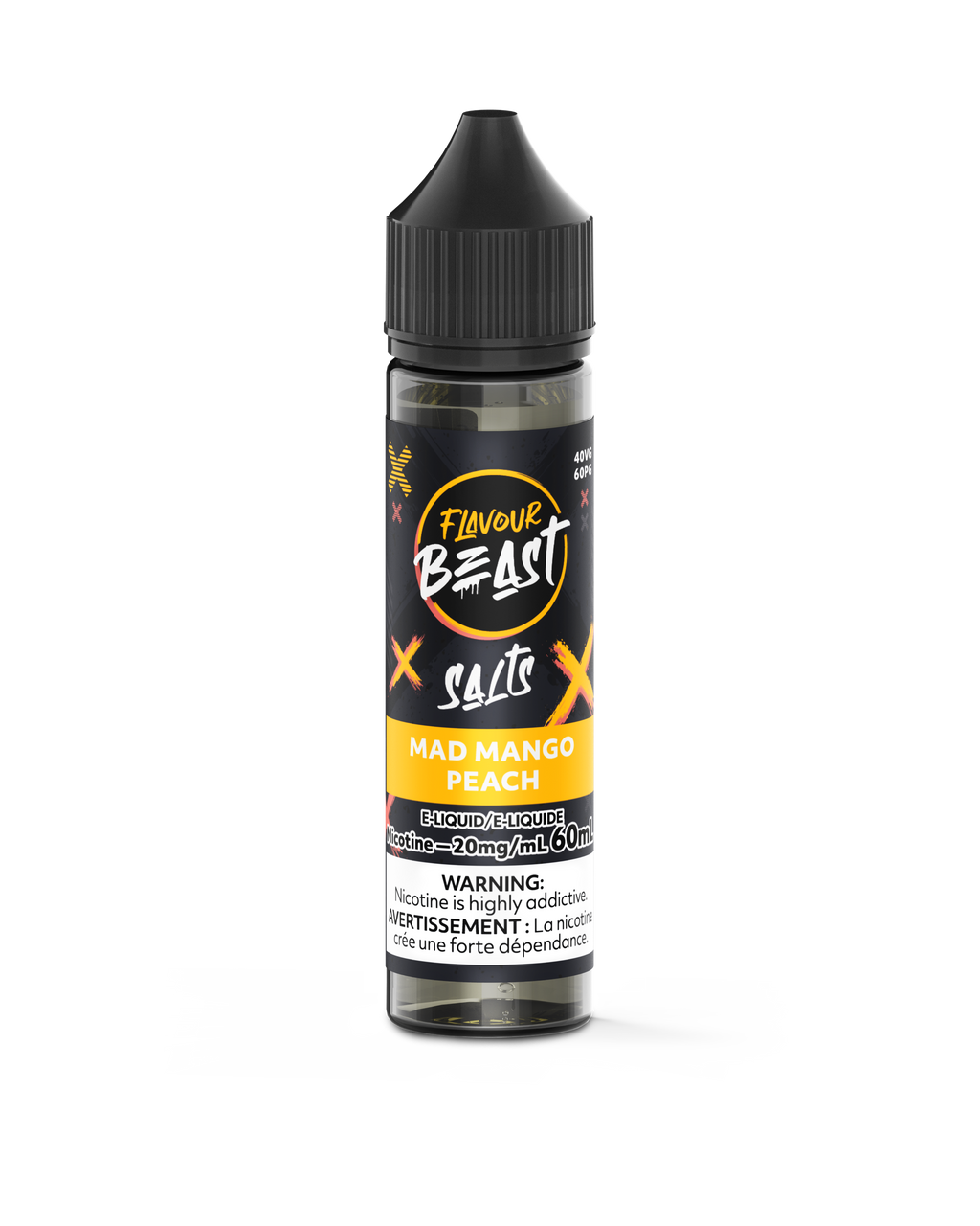 Flavour Beast E-juice 60ml 20mg Mad Mango Peach