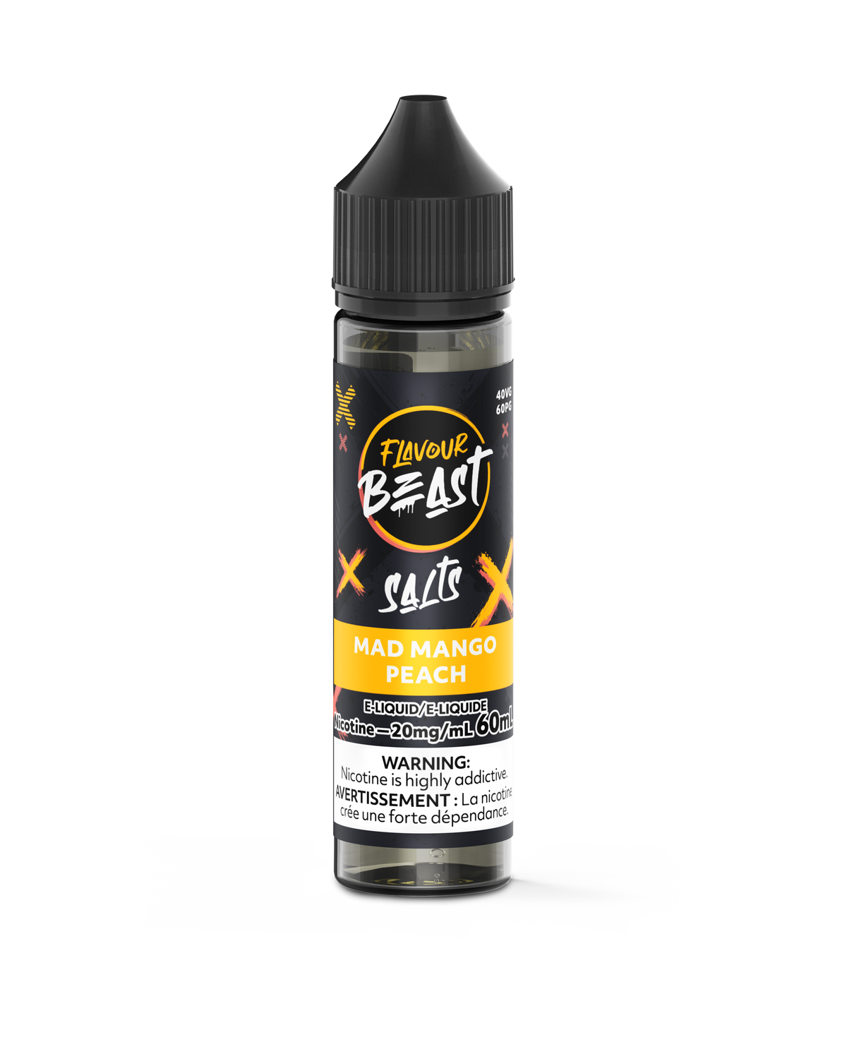 Flavour Beast E-juice 60ml 20mg Mad Mango Peach