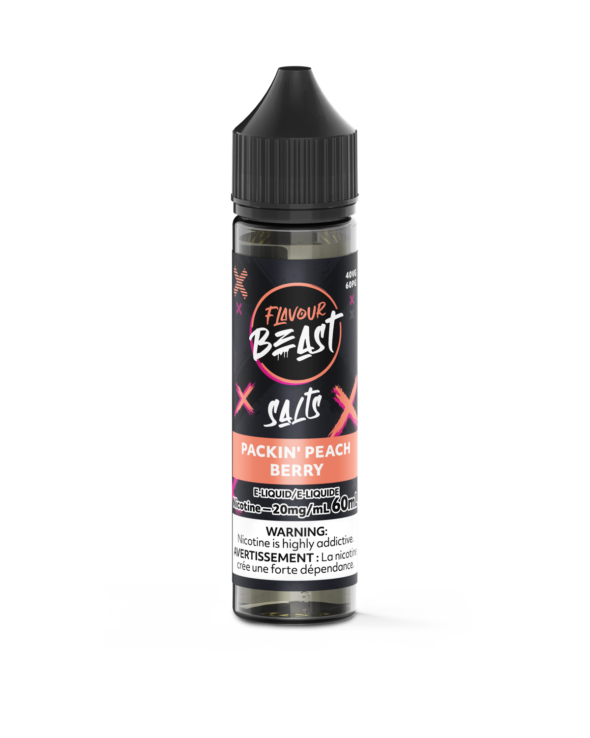 Flavour Beast E-juice 60ml 20mg Packin' Peach Berry