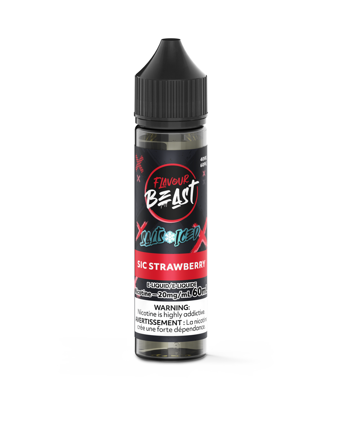 Flavour Beast E-juice 60ml 20mg Sic Strawberry