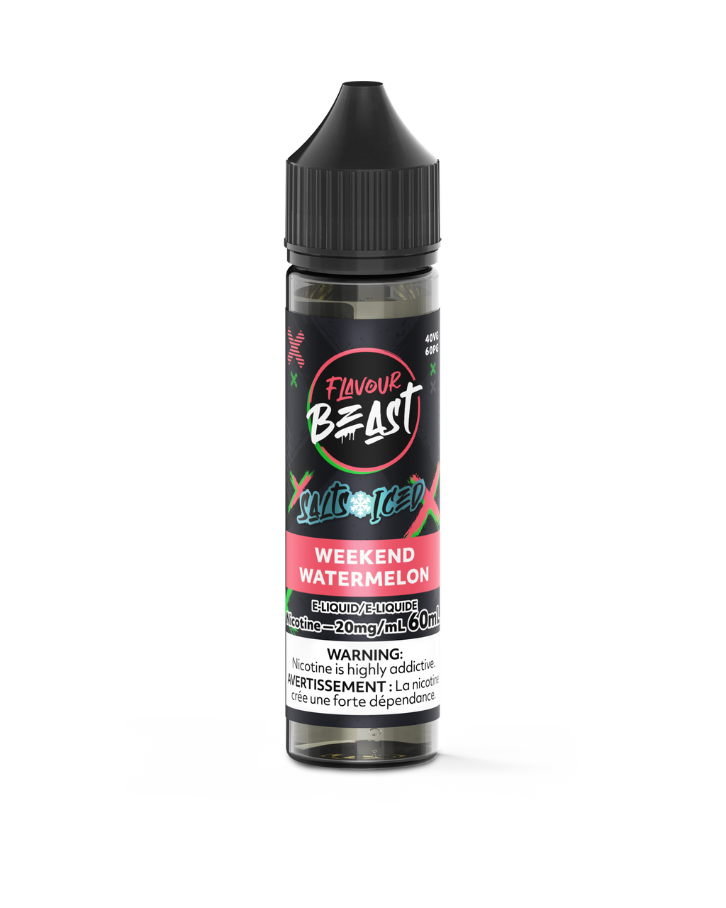 Flavour Beast E-juice 60ml 20mg Weekend Watermelon