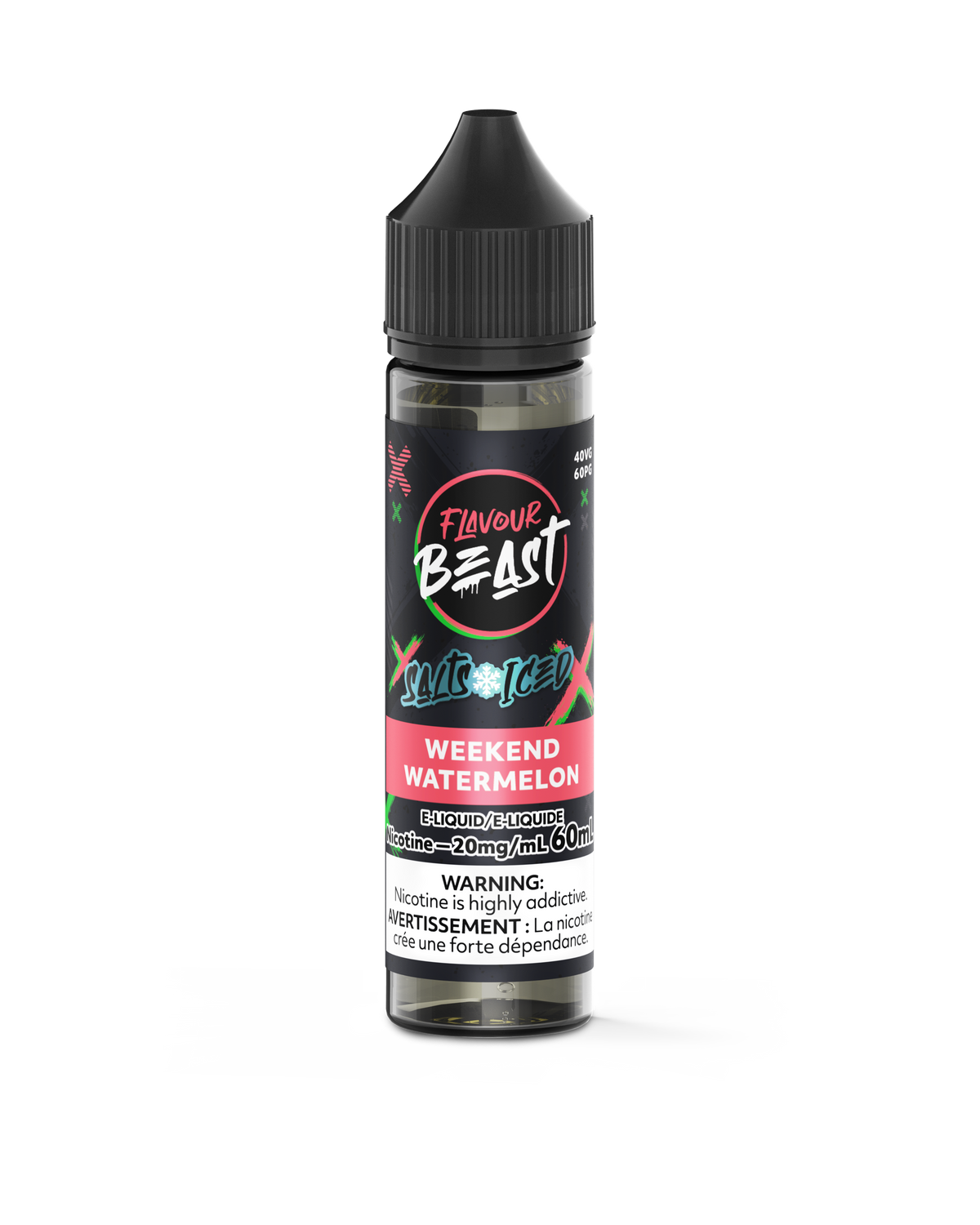 Flavour Beast E-juice 60ml 20mg Weekend Watermelon