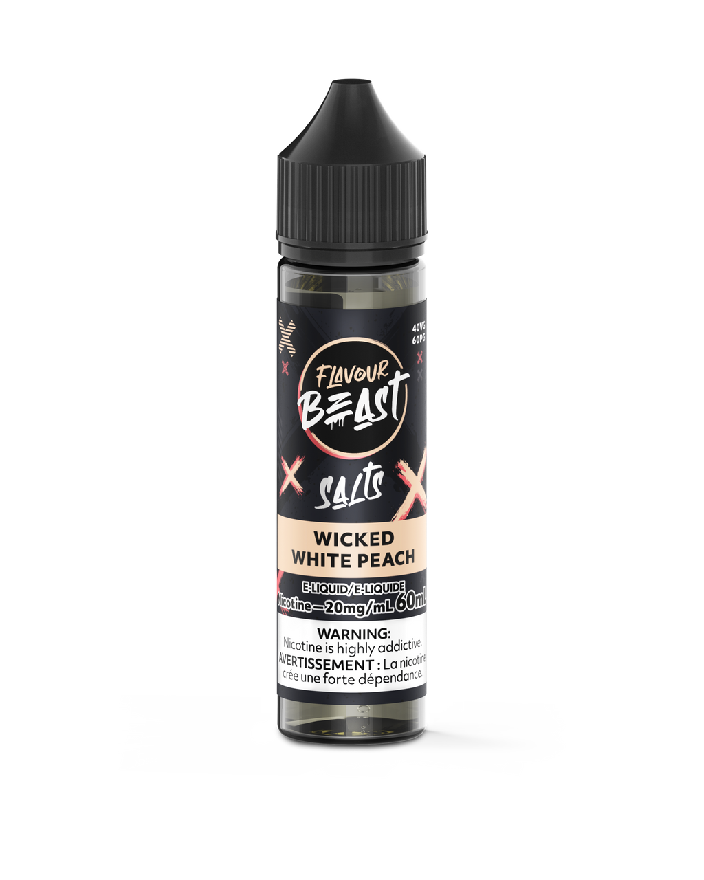 Flavour Beast E-juice 60ml 20mg Wicked White Peach