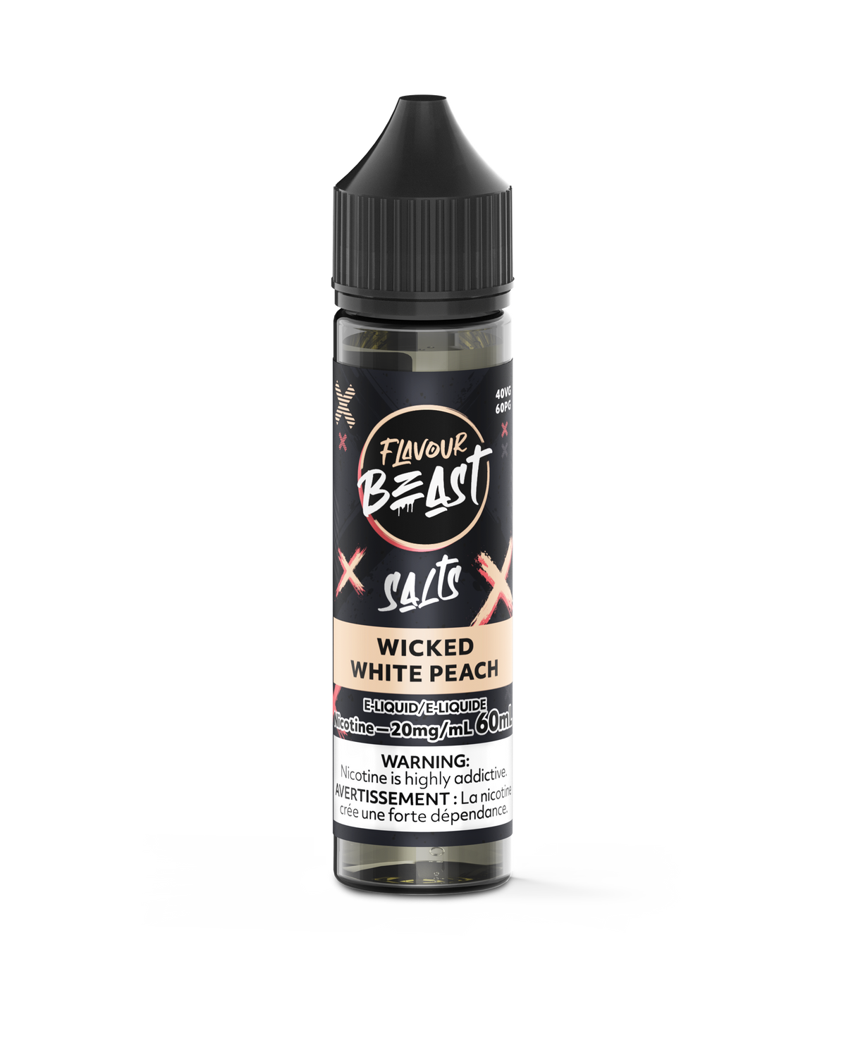 Flavour Beast E-juice 60ml 20mg Wicked White Peach