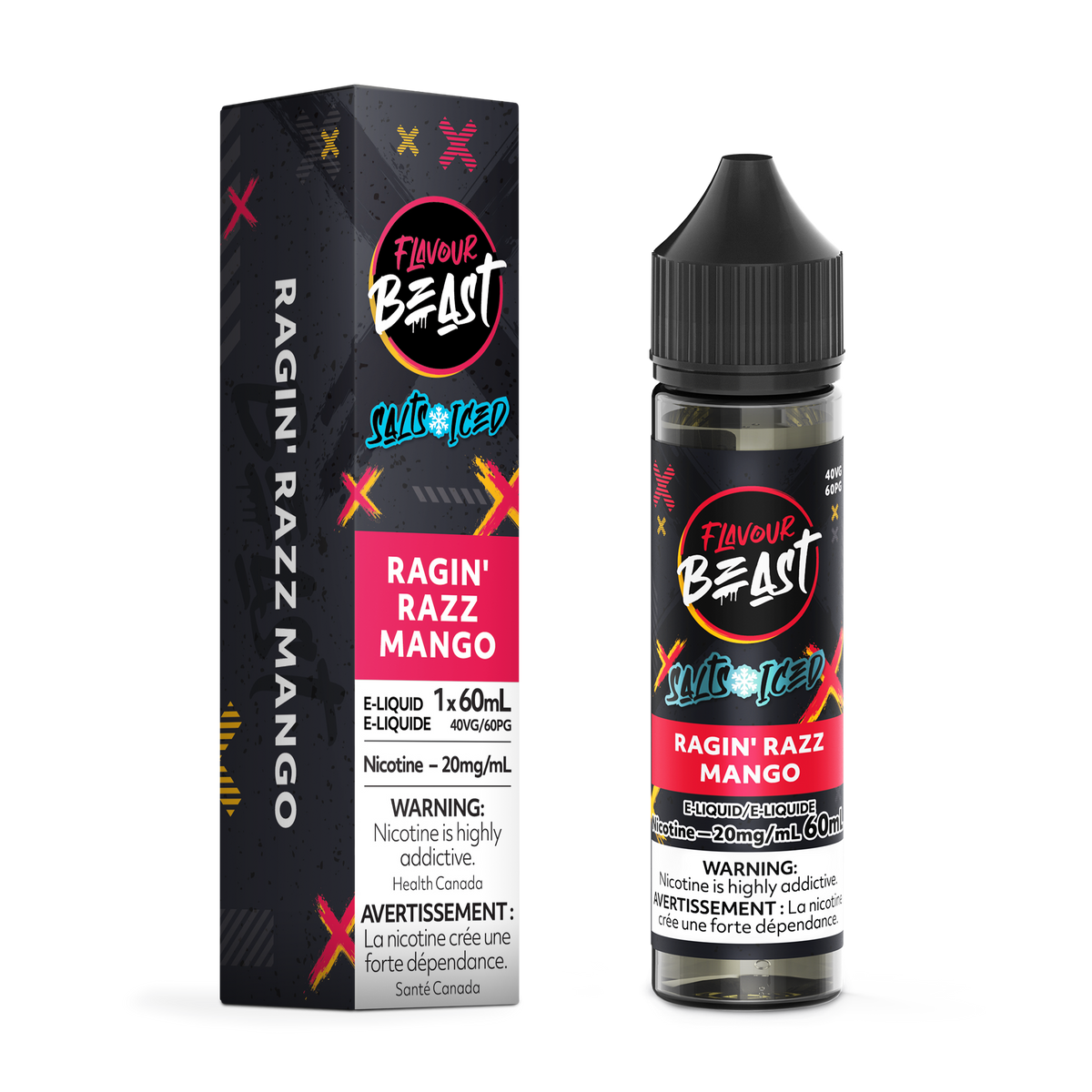 Flavour Beast E-juice 60ml 20mg Ragin' Razz Mango
