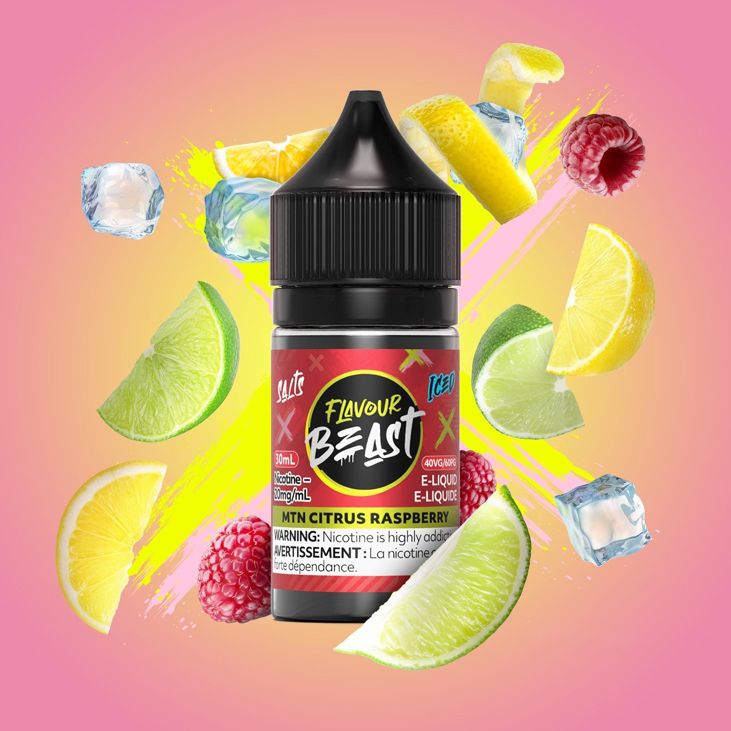 Flavour Beast E-juice 30ml 20mg Mtn Citrus Raspberry