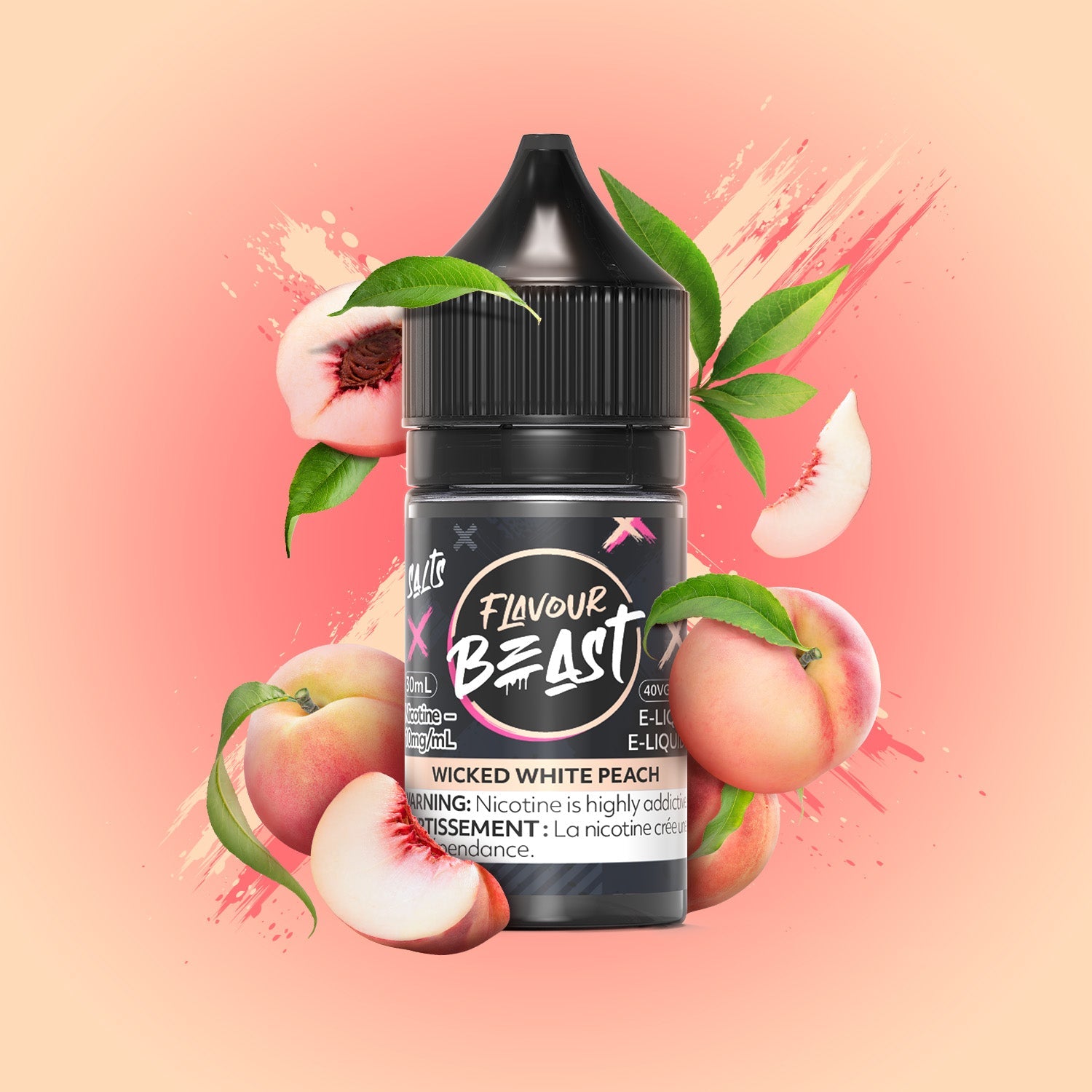 Flavour Beast E-juice 30ml 20mg Wicked White Peach
