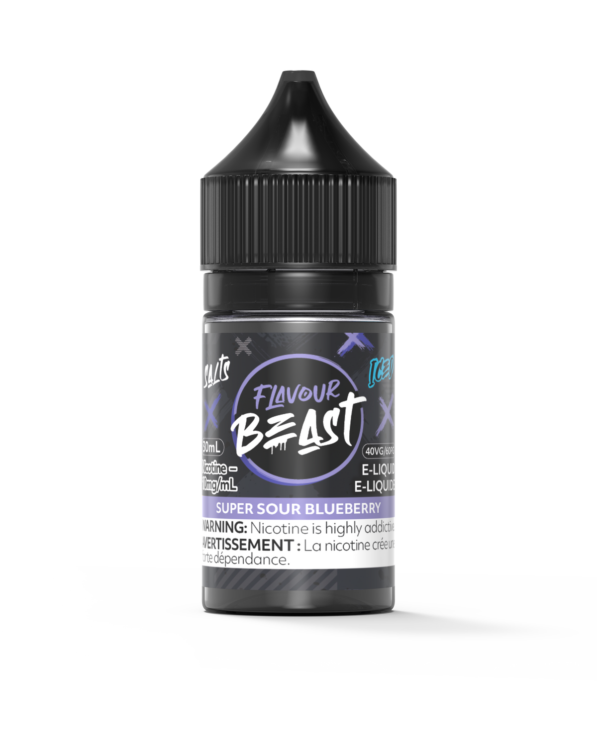 Flavour Beast E-juice 30ml 10mg Super Sour Blueberry Iced