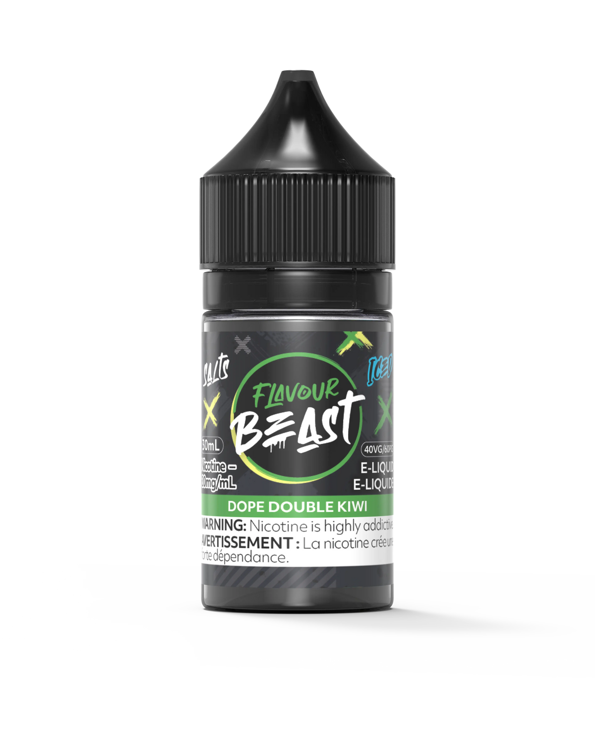 Flavour Beast E-juice 30ml 20mg Dope Double Kiwi