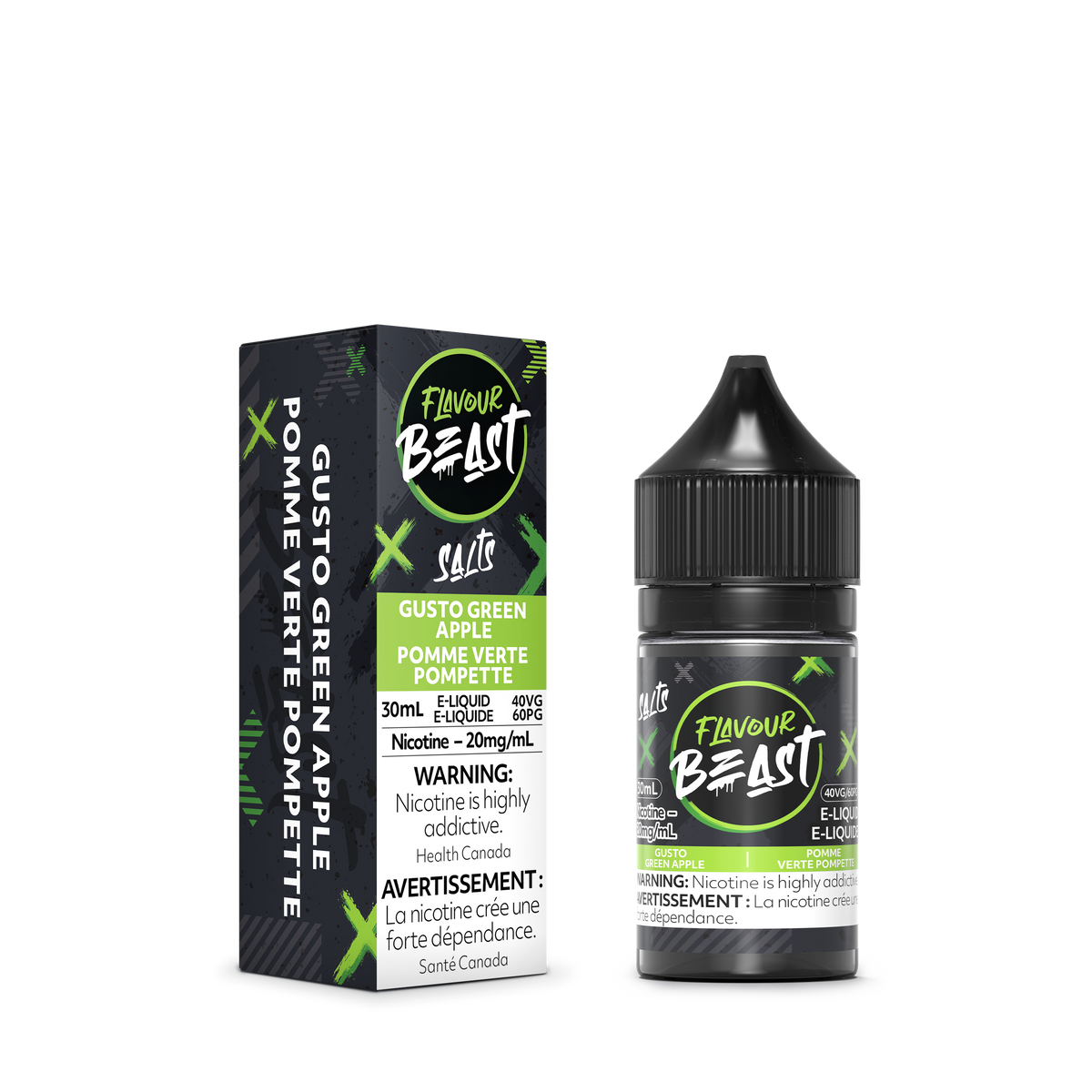 Flavour Beast E-juice 30ml 20mg Gusto Green Apple