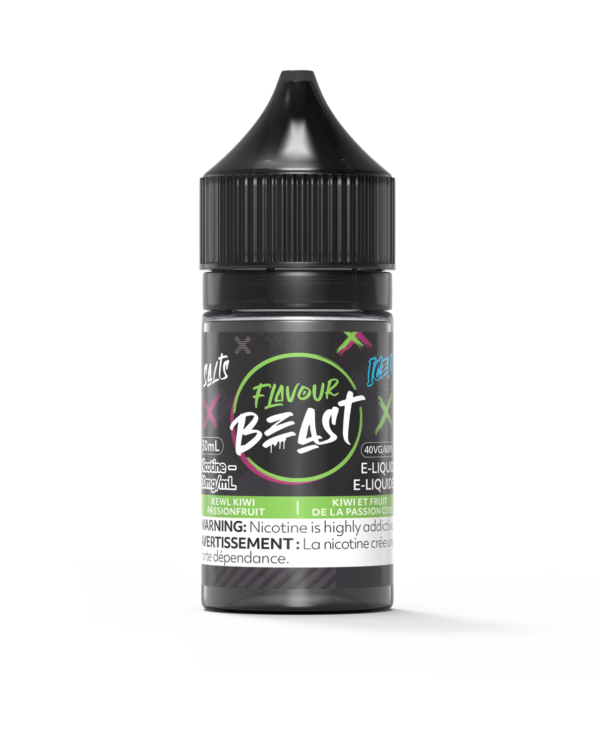 Flavour Beast E-juice 30ml 20mg Kewl Kiwi Passionfruit Iced