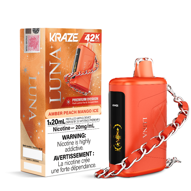 Kraze Luna Dispo 42k Amber Peach Mango Ice
