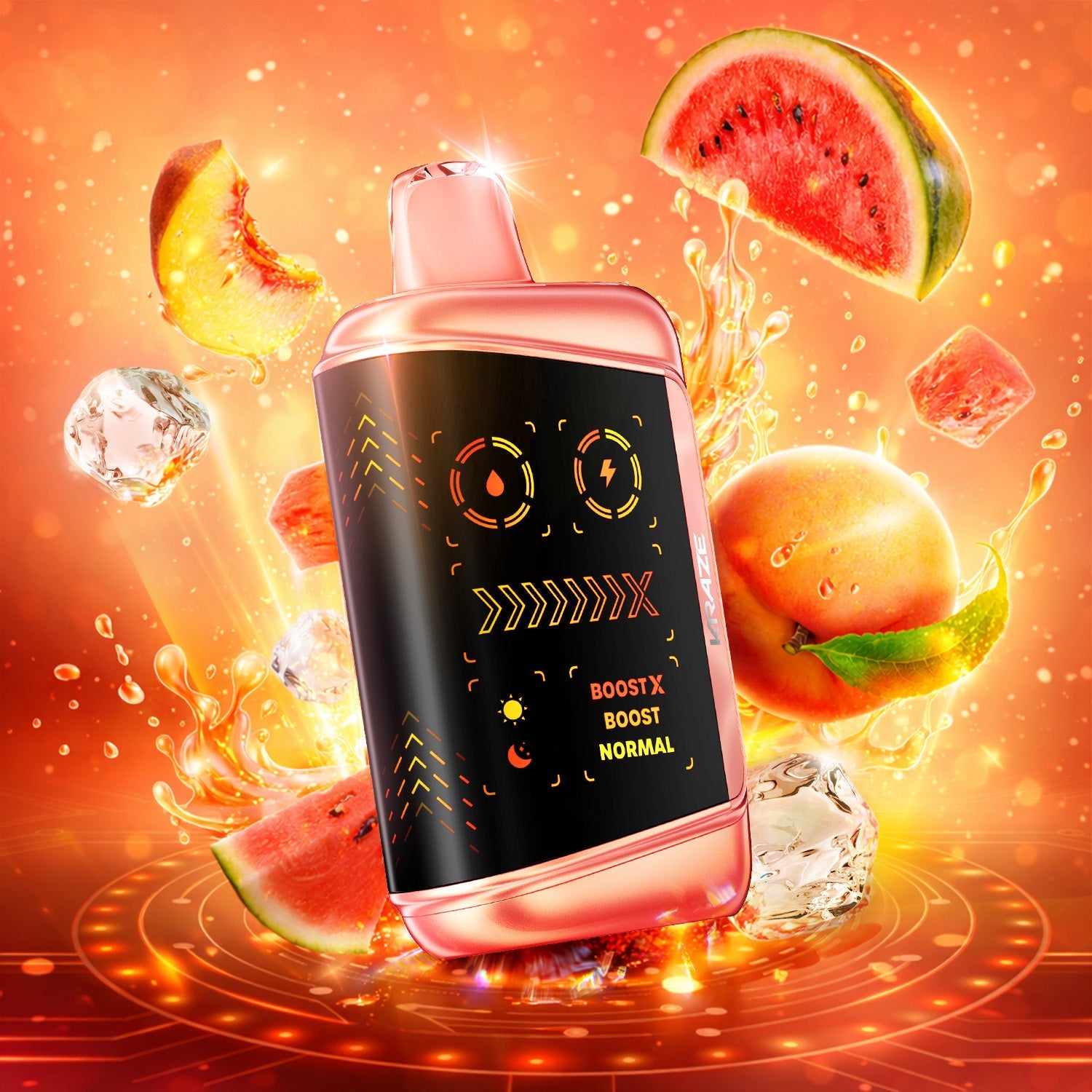 Kraze Mega X 48k Peach Watermelon Ice