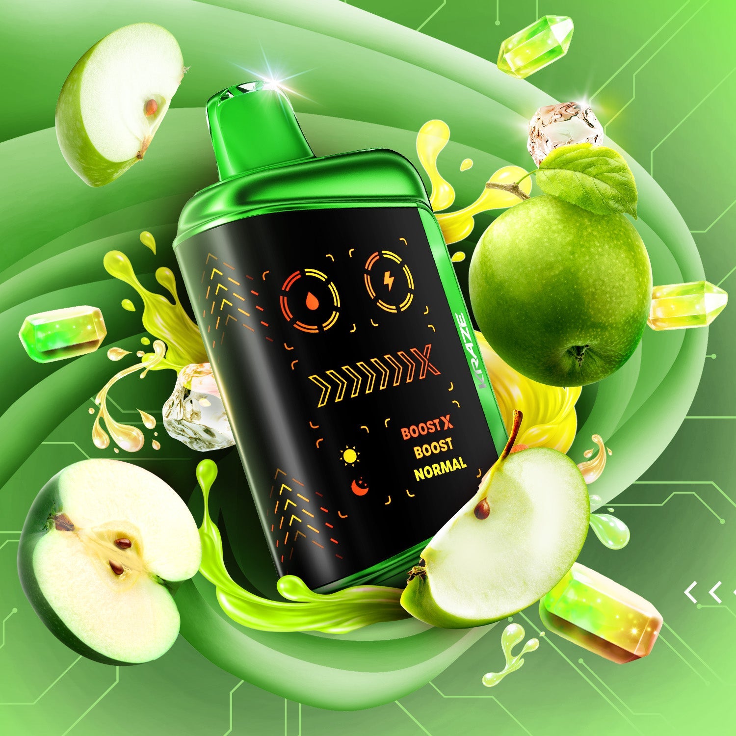 Kraze Mega X 48k Sour Apple G Ice