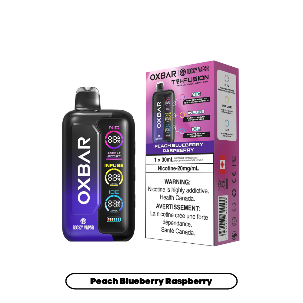 Oxbar Tri-Fusion Peach Blueberry Raspberry 60k