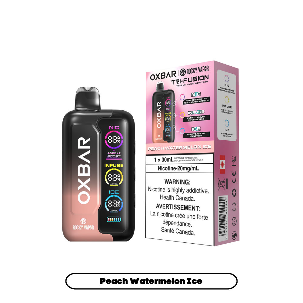 Oxbar Tri-Fusion Peach Watermelon Ice 60k