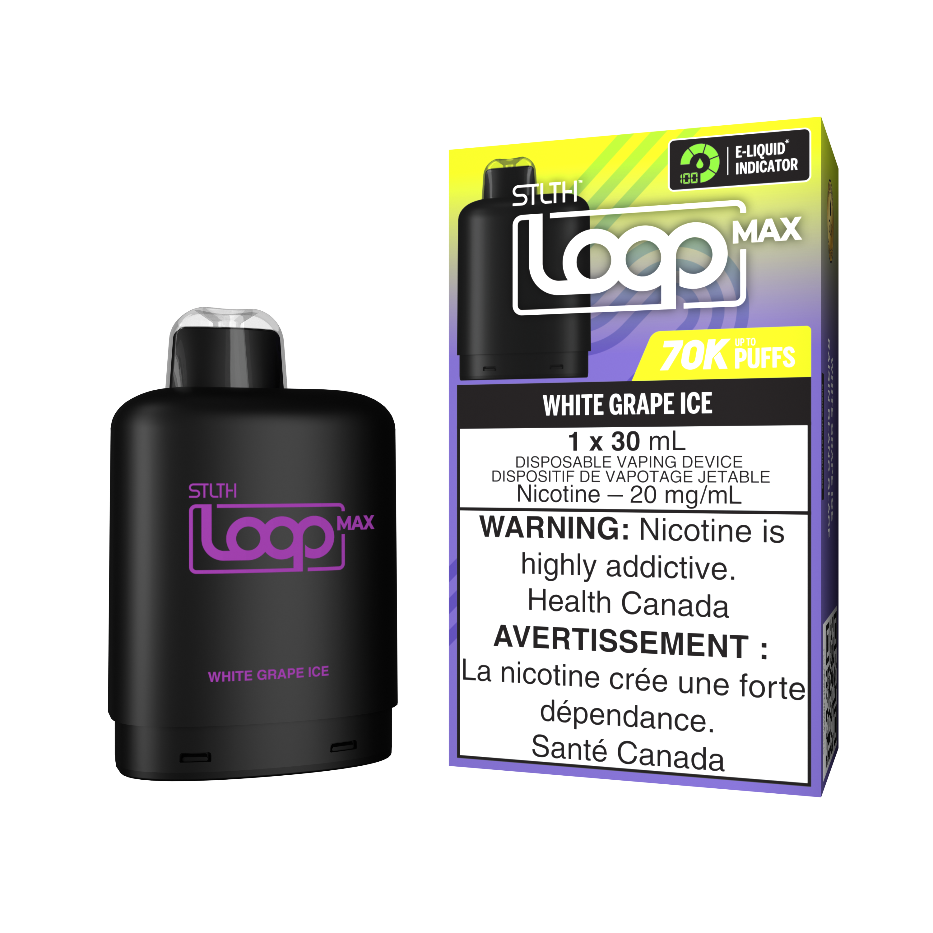 Stlth Loop Max White Grape Ice 70k