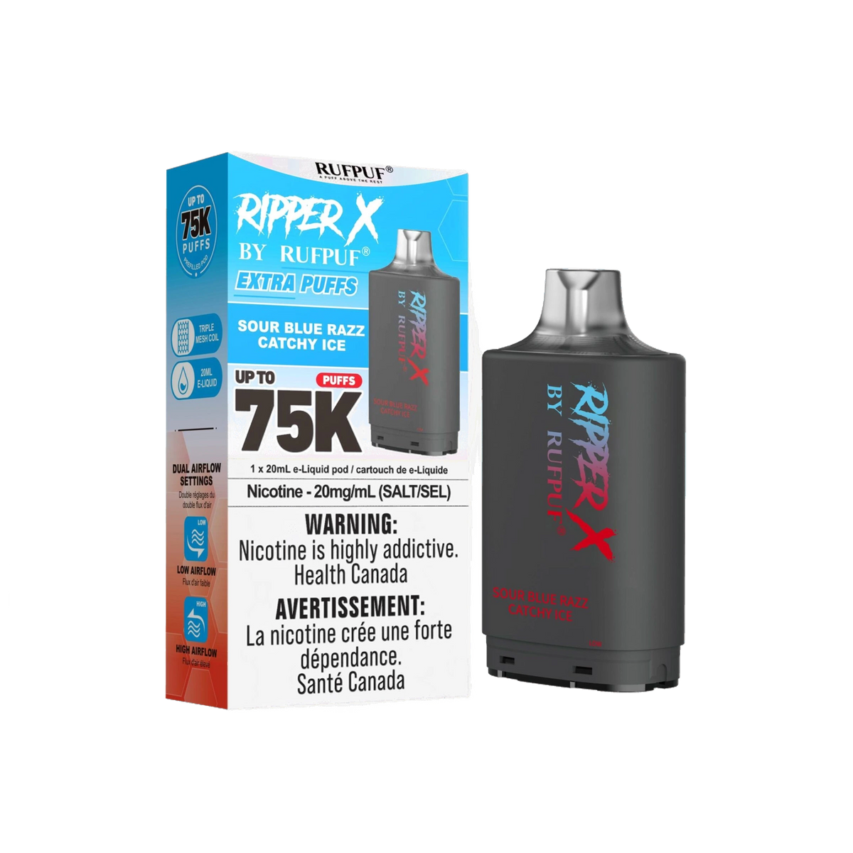 Ripper X Sour Blue Razz Catchy Ice 75k