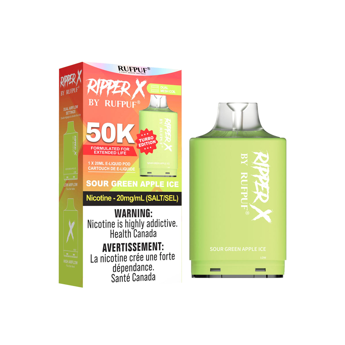 Ripper X Sour Green Apple Ice 50k