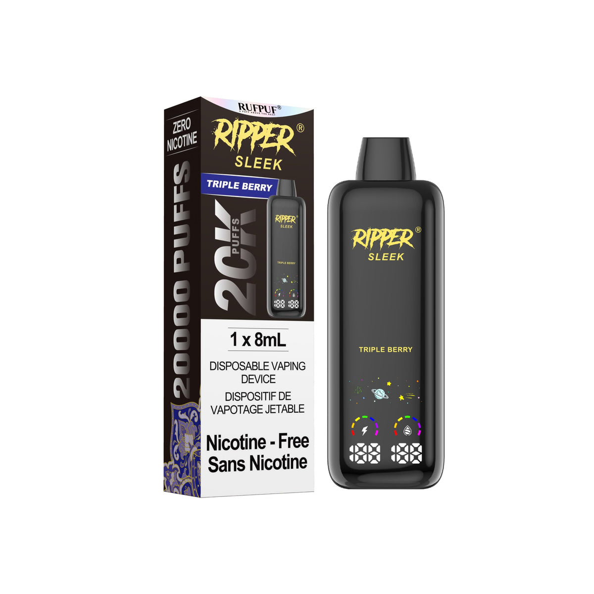 Ripper Sleek Triple Berry Zero Nic