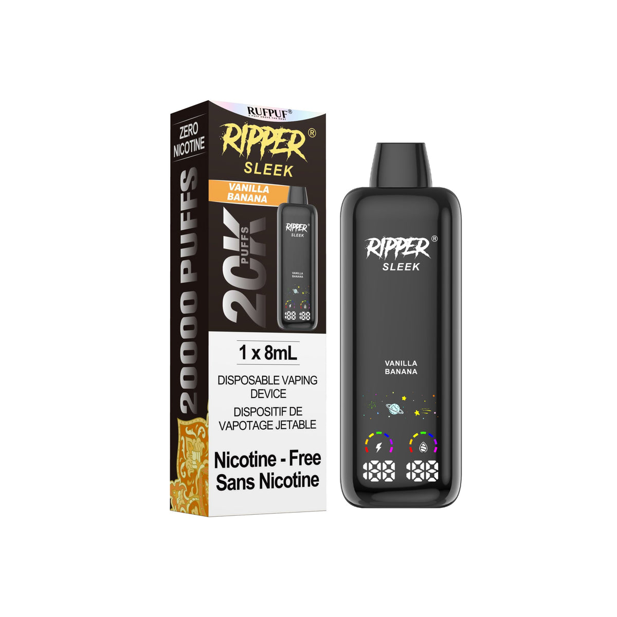 Ripper Sleek Vanilla Banana Zero Nic