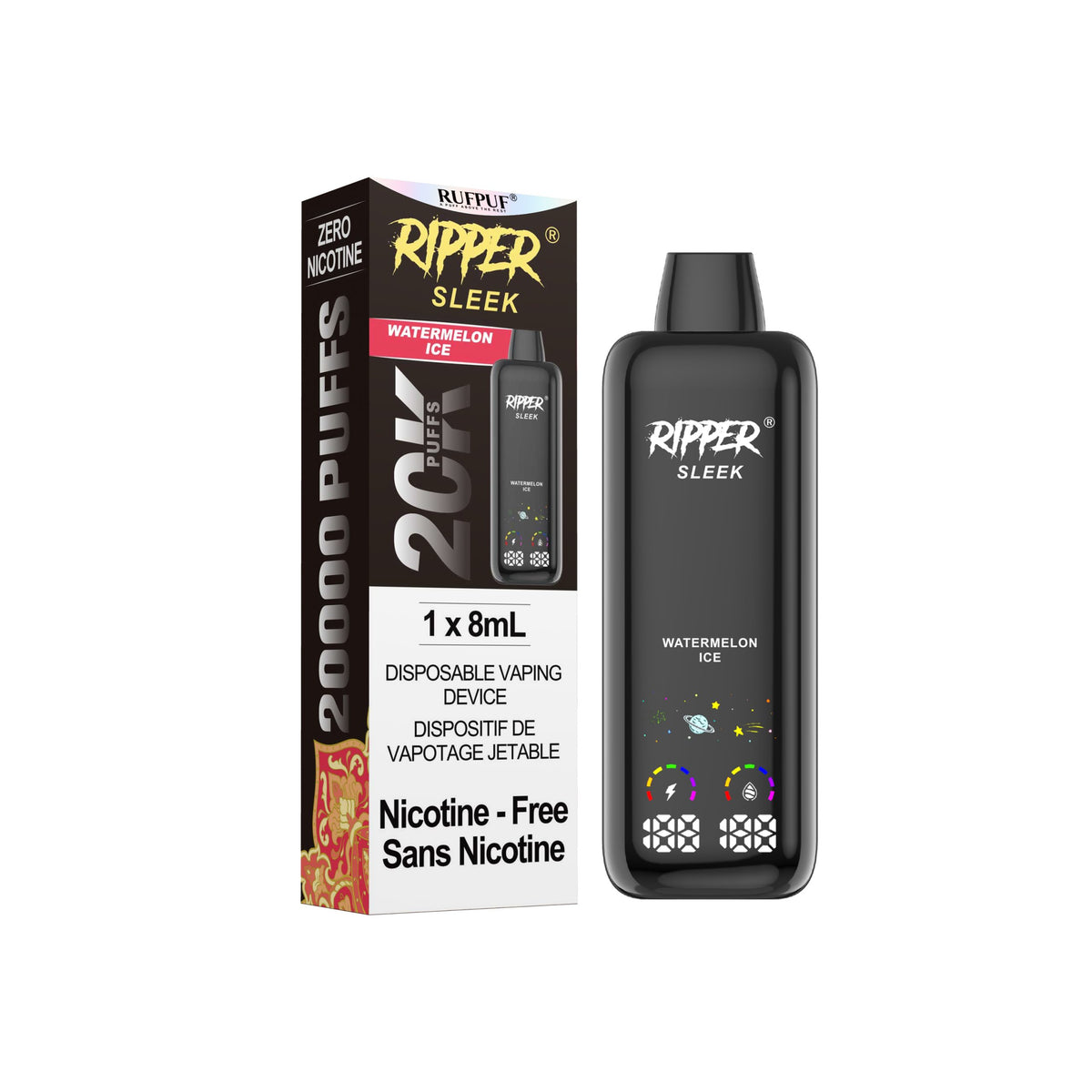 Ripper Sleek Watermelon Ice Zero Nic
