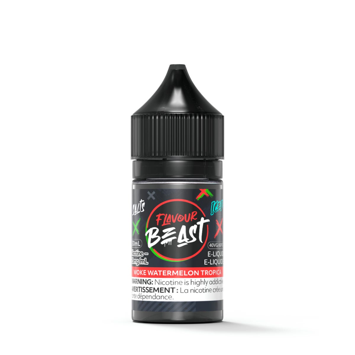 Flavour Beast E-juice 30ml 20mg Woke Watermelon Tropica