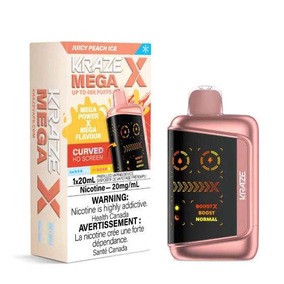 Kraze Mega X 48k Puffs Juicy Peach Ice