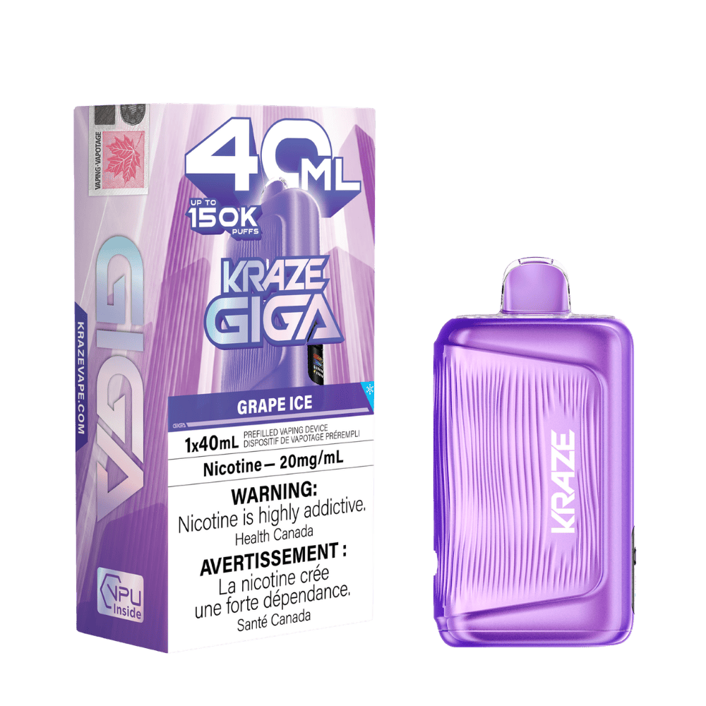 Kraze Giga 150k Grape Ice disposable vape