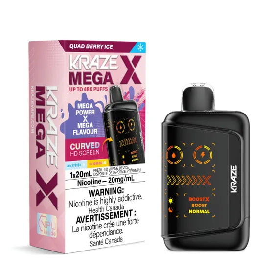 Kraze Mega X 48k Puffs Quad Berry Ice